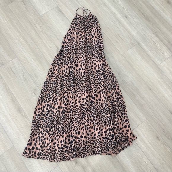 ZIMMERMANN sundown leopard animal print halter maxi dress sz 1 small black brown - Picture 5 of 11